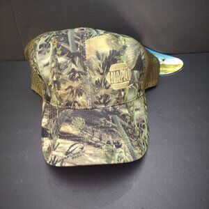 NWT Fishouflage Bass Camo Mesh Back Green Tan & Black Camo Baseball/Trucker Hat